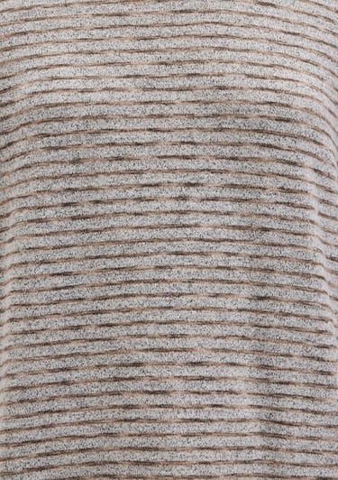  Mavi Bisiklet Yaka Çizgili T-Shirt Regular Fit / Normal Kesim 1613600-91236