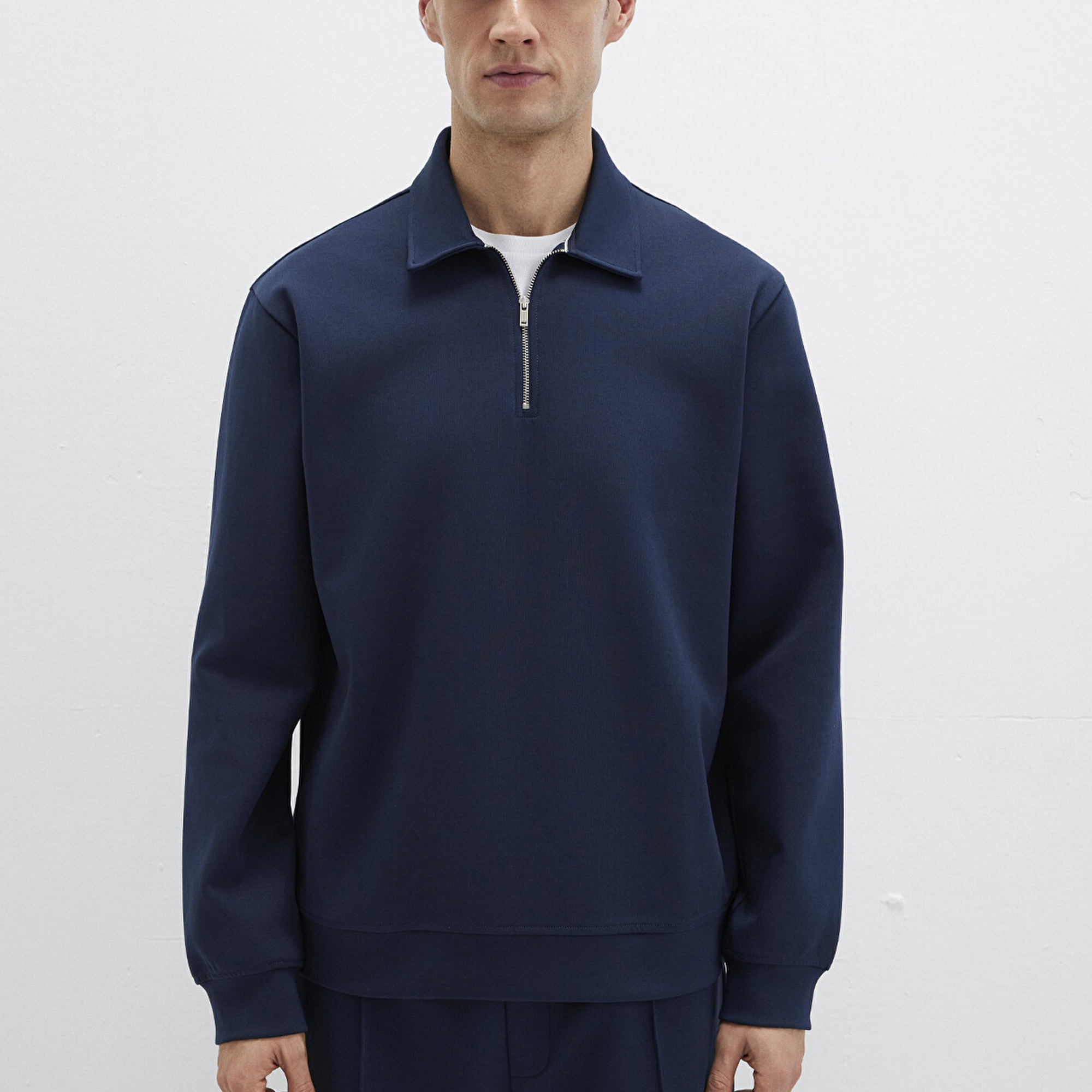 Mavi Yarı Fermuarlı Lacivert Sweatshirt 0S10382-80872