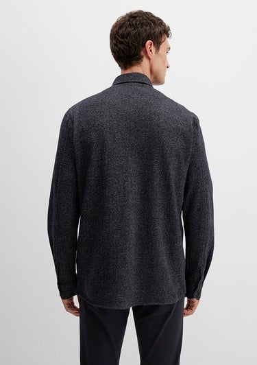  Mavi Lacivert Gömlek Loose Fit / Bol Rahat Kesim 0211764-70497