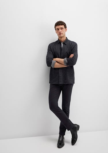  Mavi Lacivert Gömlek Loose Fit / Bol Rahat Kesim 0211764-70497