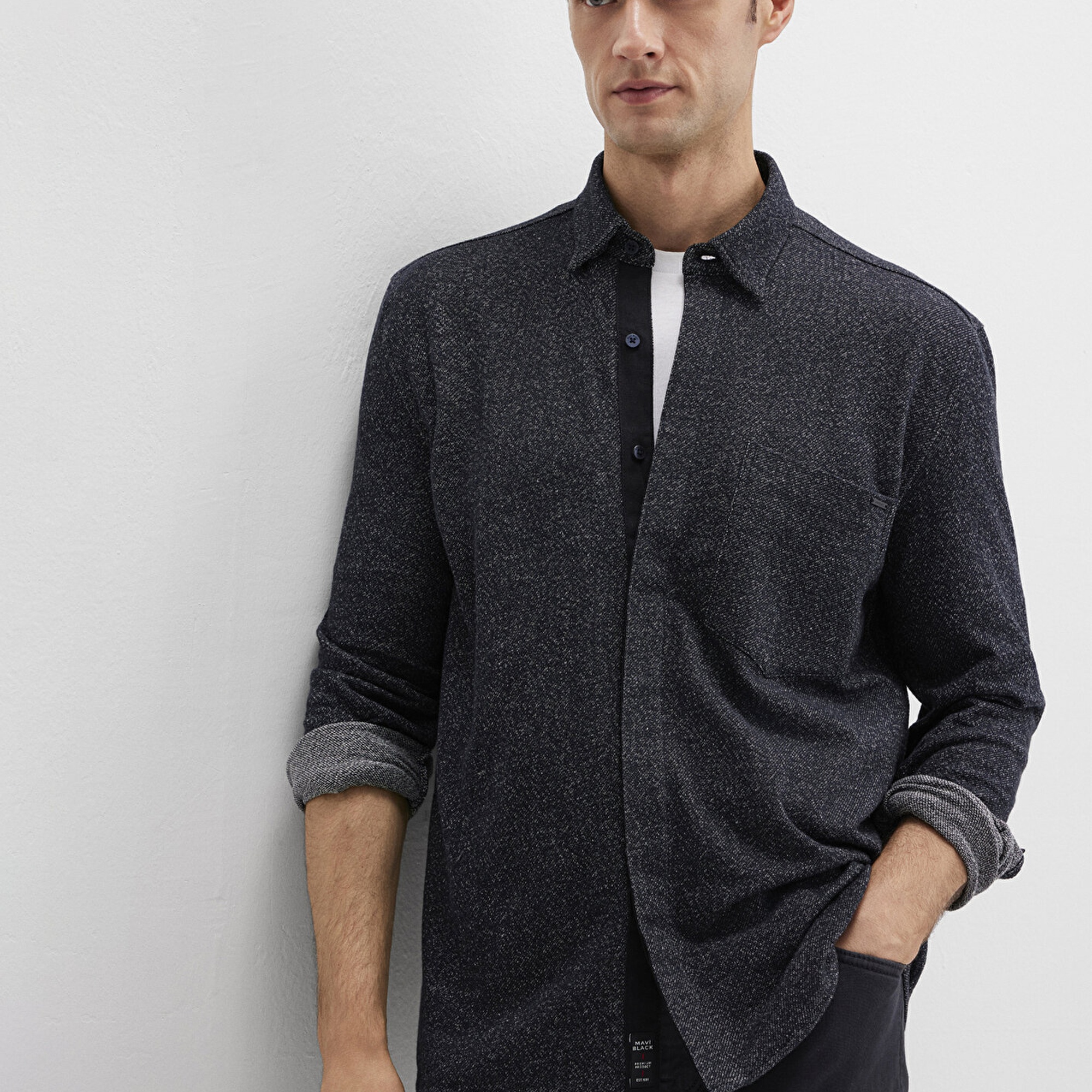 Mavi Lacivert Gömlek Loose Fit / Bol Rahat Kesim 0211764-70497