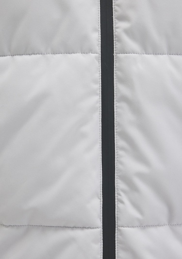  Mavi Kapüşonlu Gri Şişme Mont 0110675-70074