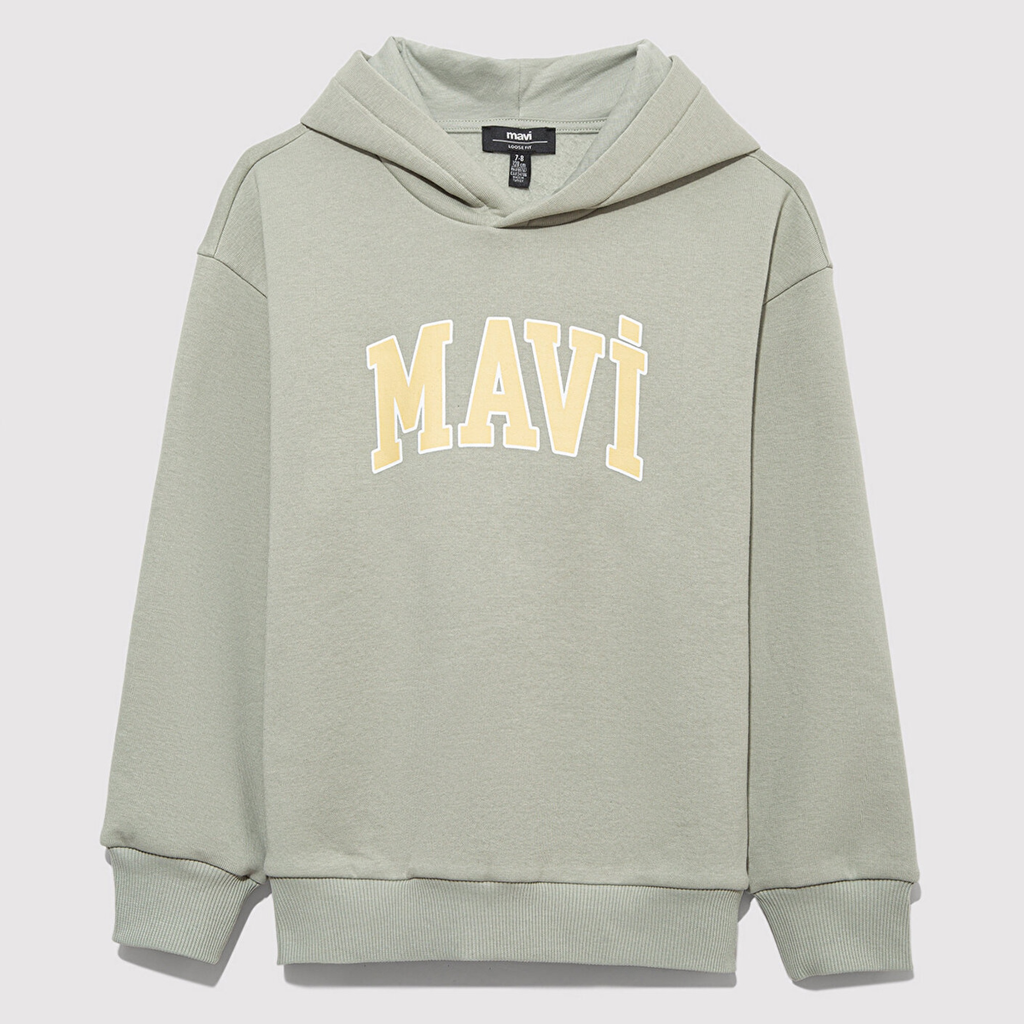 Mavi Mavi Logo Baskılı Kapüşonlu Yeşil Sweatshirt 6610110-70155