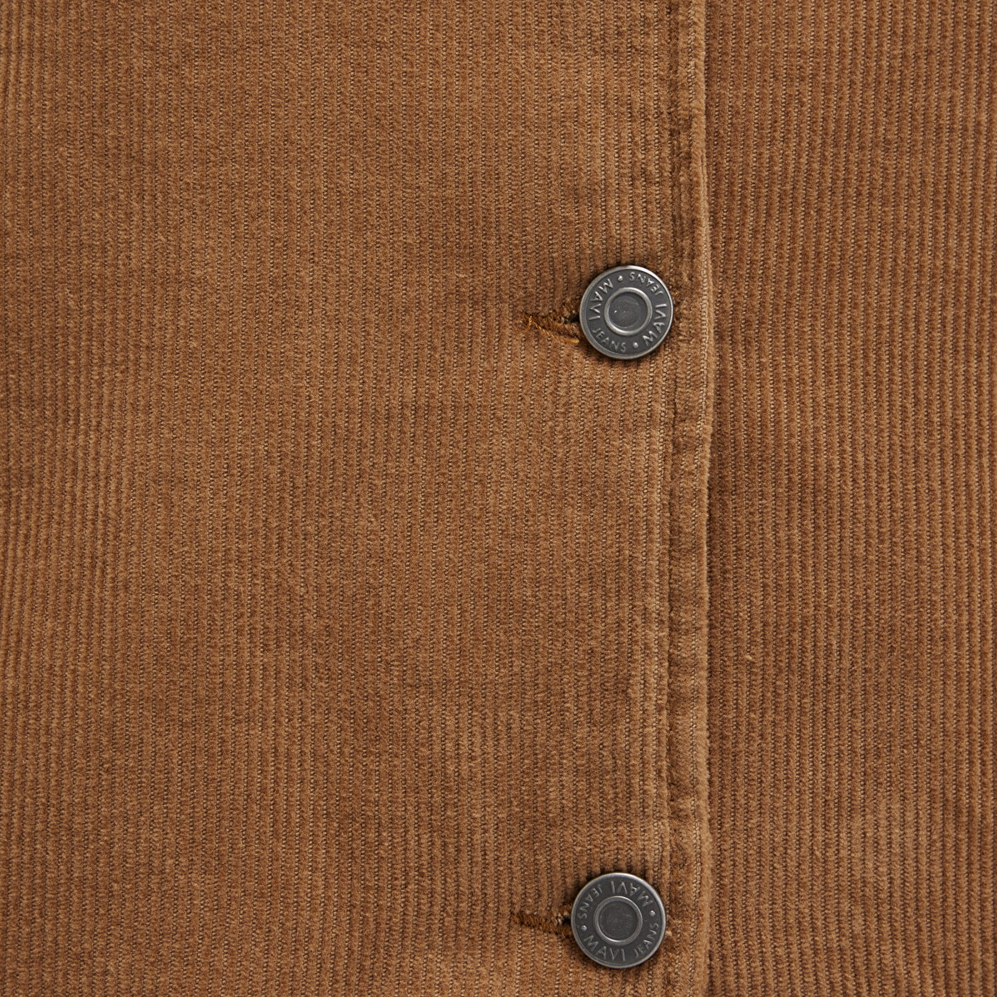 Mavi Kahverengi Kadife Ceket Oversize / Geniş Kesim 1110842-70381