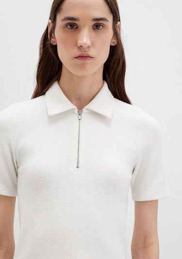  Mavi Ekru Polo Tişört Fitted / Vücuda Oturan Kesim 1613593-70057