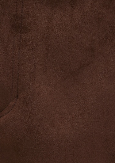  Mavi Suni Süet Kahverengi Mini Etek 1310782-70241