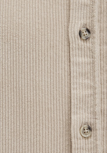  Mavi Bej Kadife Gömlek Loose Fit / Bol Rahat Kesim 0211749-70039