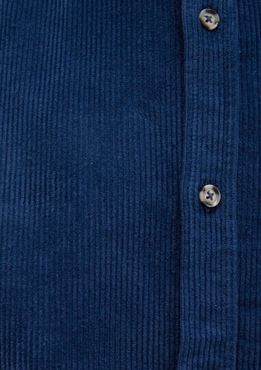  Mavi Lacivert Kadife Gömlek Loose Fit / Bol Rahat Kesim 0211749-80925