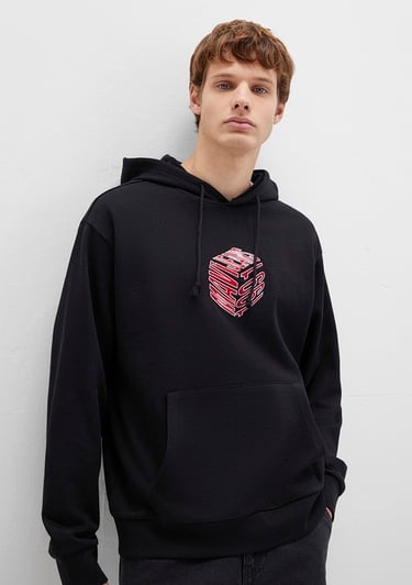  Mavi Mavi Baskılı Kapüşonlu Siyah Sweatshirt 0S10397-900