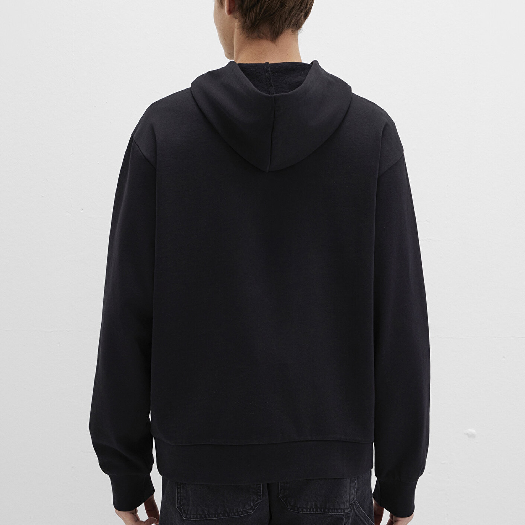 Mavi Mavi Baskılı Kapüşonlu Siyah Sweatshirt 0S10397-900