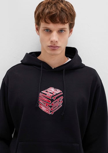  Mavi Mavi Baskılı Kapüşonlu Siyah Sweatshirt 0S10397-900