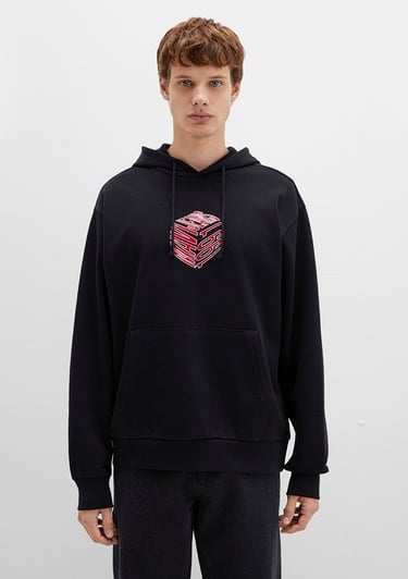  Mavi Mavi Baskılı Kapüşonlu Siyah Sweatshirt 0S10397-900