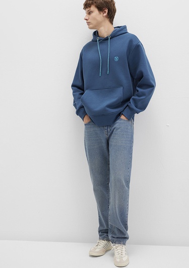  Mavi Mavi Logo Nakışlı Kapüşonlu Lacivert Sweatshirt 065809-90609