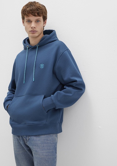  Mavi Mavi Logo Nakışlı Kapüşonlu Lacivert Sweatshirt 065809-90609