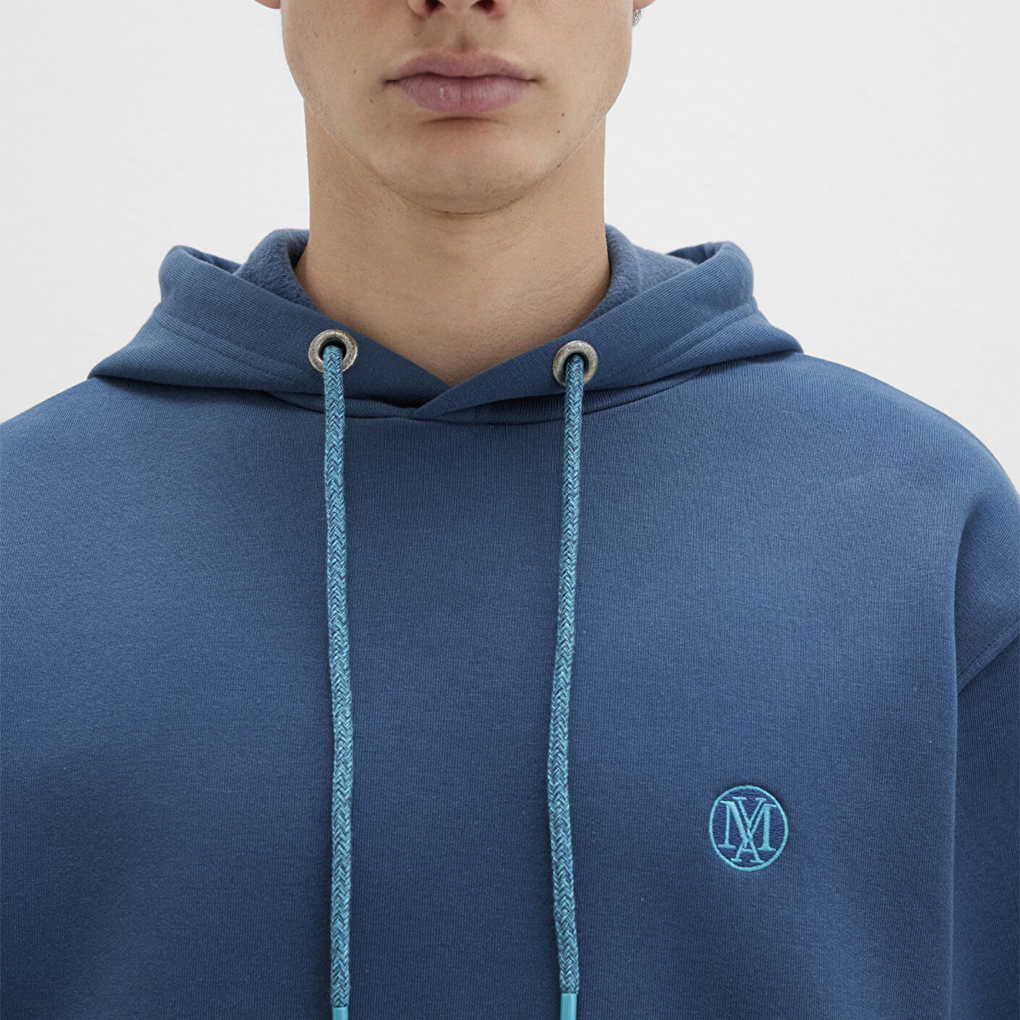 Mavi Mavi Logo Nakışlı Kapüşonlu Lacivert Sweatshirt 065809-90609