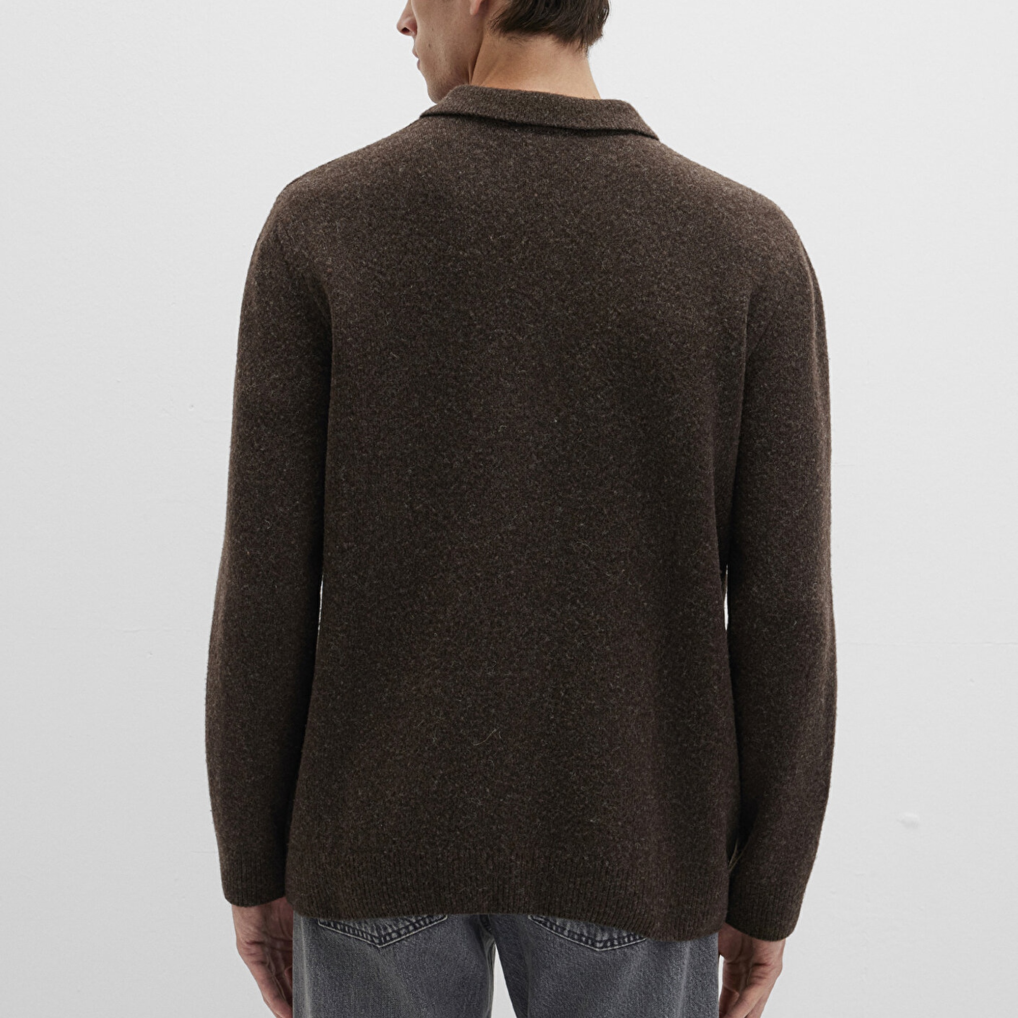 Mavi Yün Karışımlı Kahverengi Triko Polo 0710255-70251