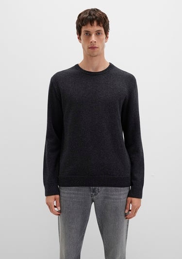  Mavi Yün Karışımlı Antrasit Kazak Regular Fit / Normal Kesim 0710370-80927