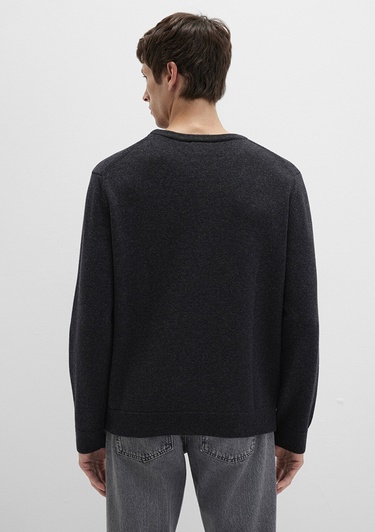  Mavi Yün Karışımlı Antrasit Kazak Regular Fit / Normal Kesim 0710370-80927