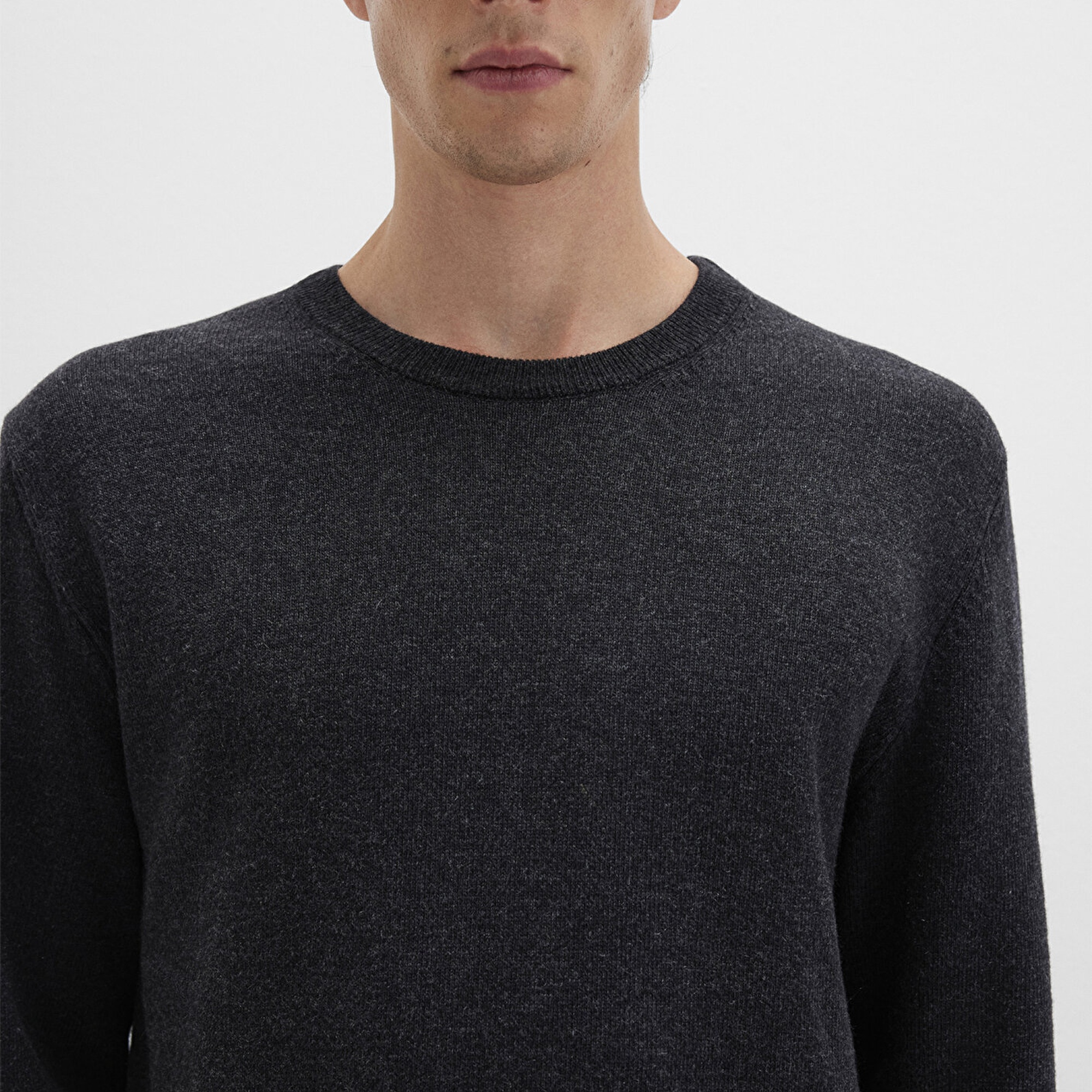 Mavi Yün Karışımlı Antrasit Kazak Regular Fit / Normal Kesim 0710370-80927