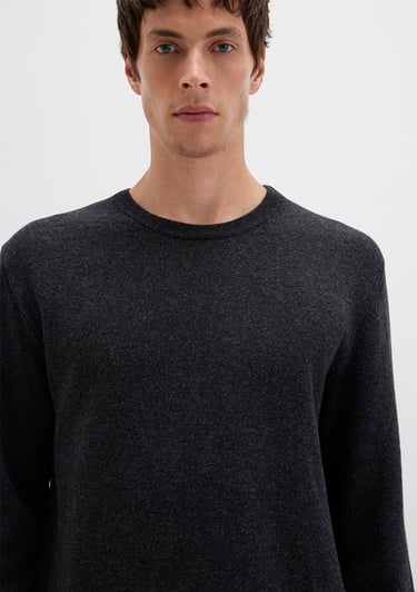  Mavi Yün Karışımlı Antrasit Kazak Regular Fit / Normal Kesim 0710370-80927