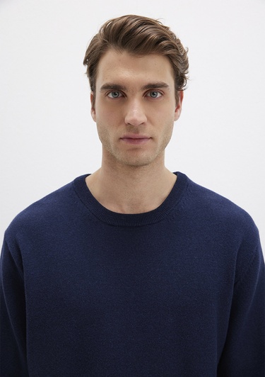  Mavi Yün Karışımlı Lacivert Kazak Regular Fit / Normal Kesim 0710370-70490