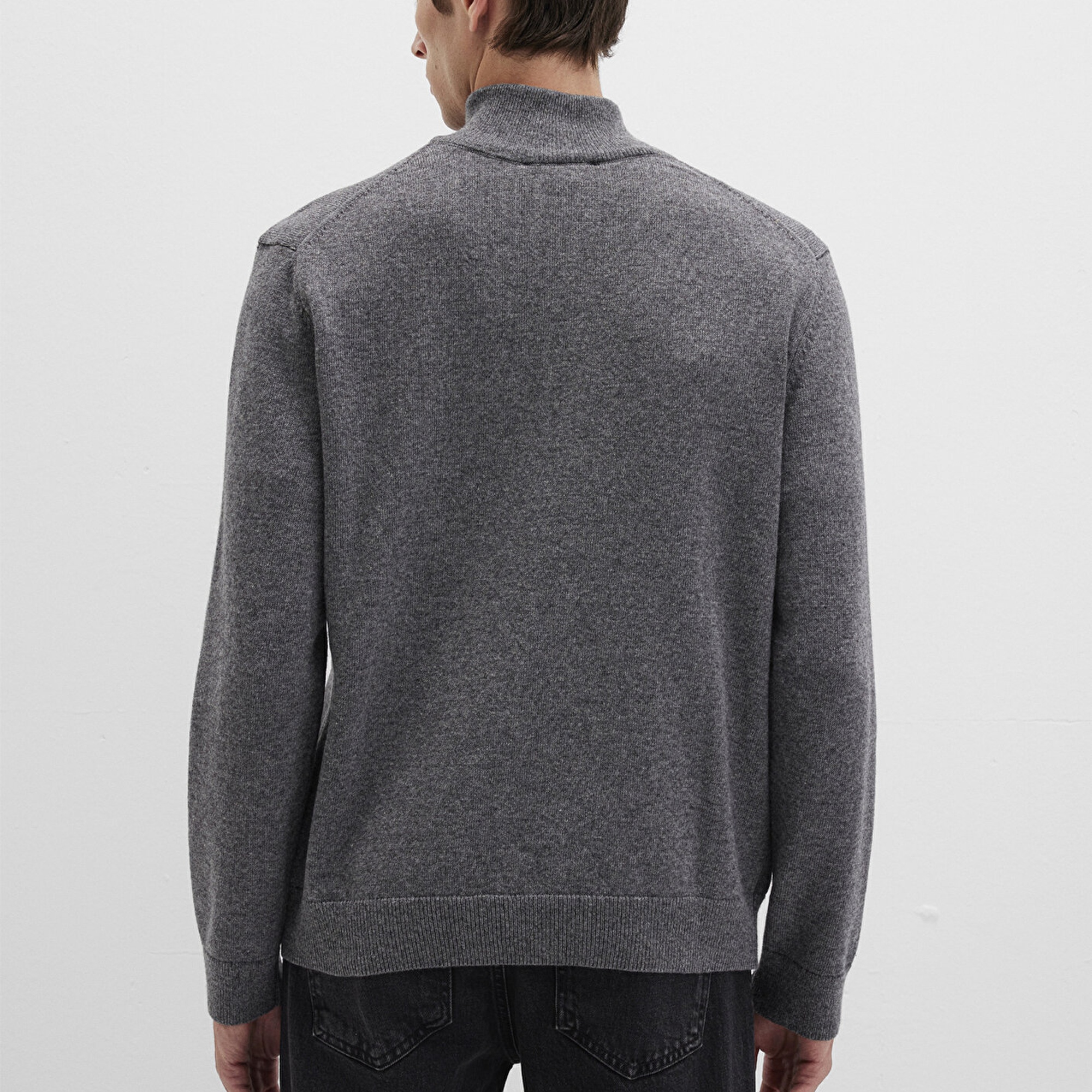 Mavi Yün Karışımlı Grey Kazak Regular Fit / Normal Kesim 0710371-80024