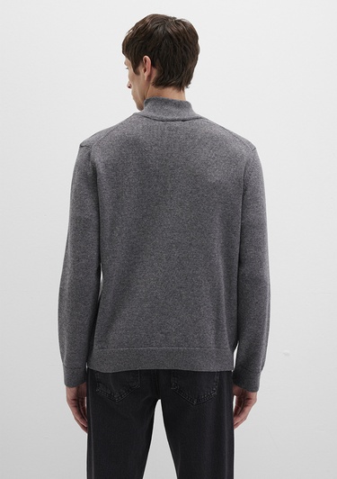  Mavi Yün Karışımlı Grey Kazak Regular Fit / Normal Kesim 0710371-80024