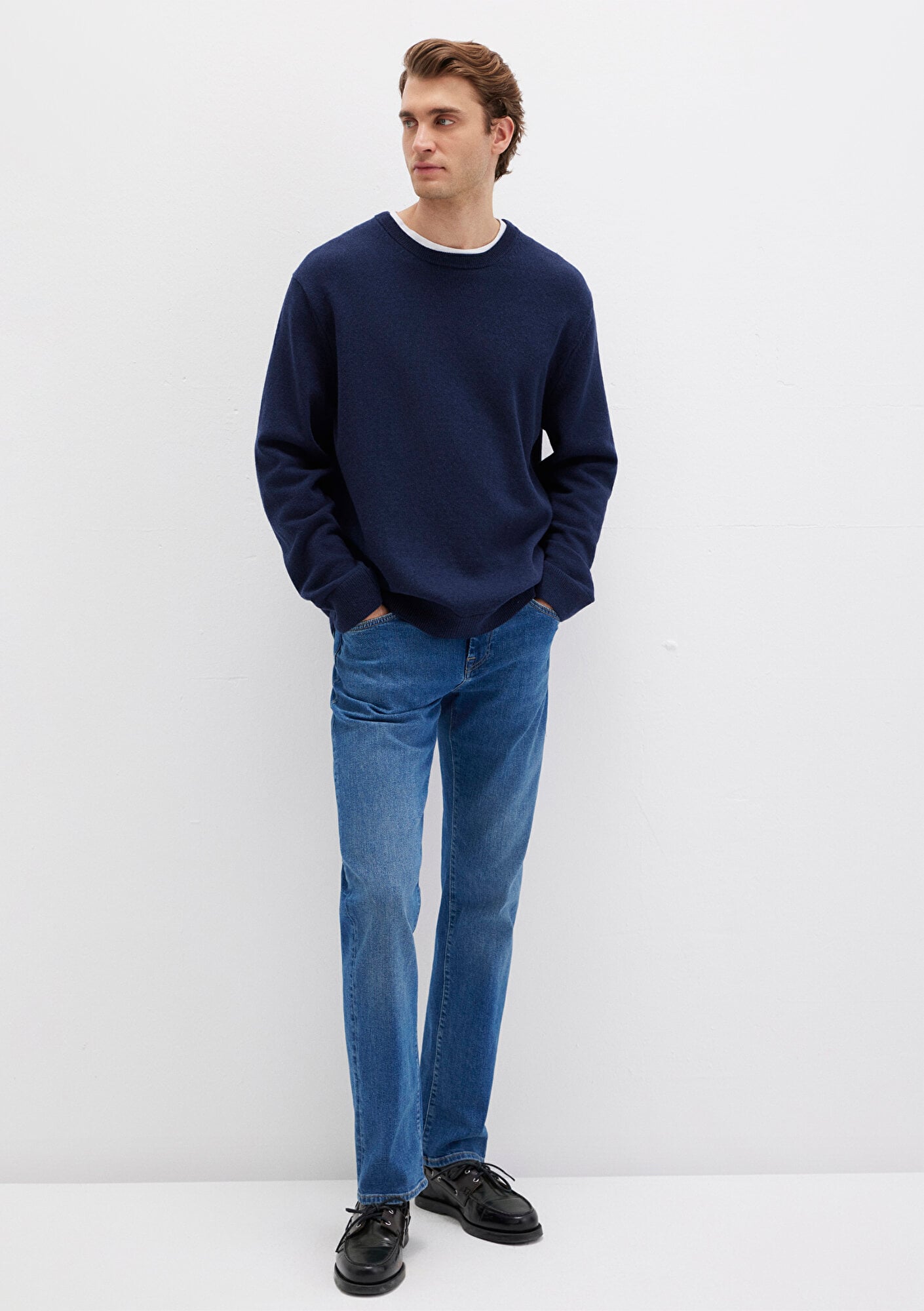  Mavi Yün Karışımlı Lacivert Kazak Regular Fit / Normal Kesim 0710370-70490