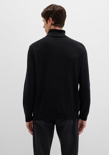  Mavi Yün Karışımlı Boğazlı Siyah Kazak Regular Fit / Normal Kesim 0710372-900