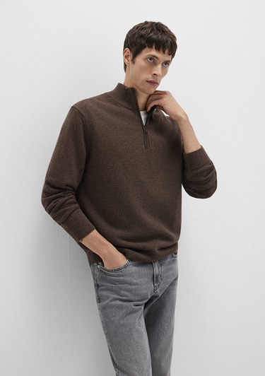  Mavi Yün Karışımlı Kahverengi Kazak Regular Fit / Normal Kesim 0710371-70251