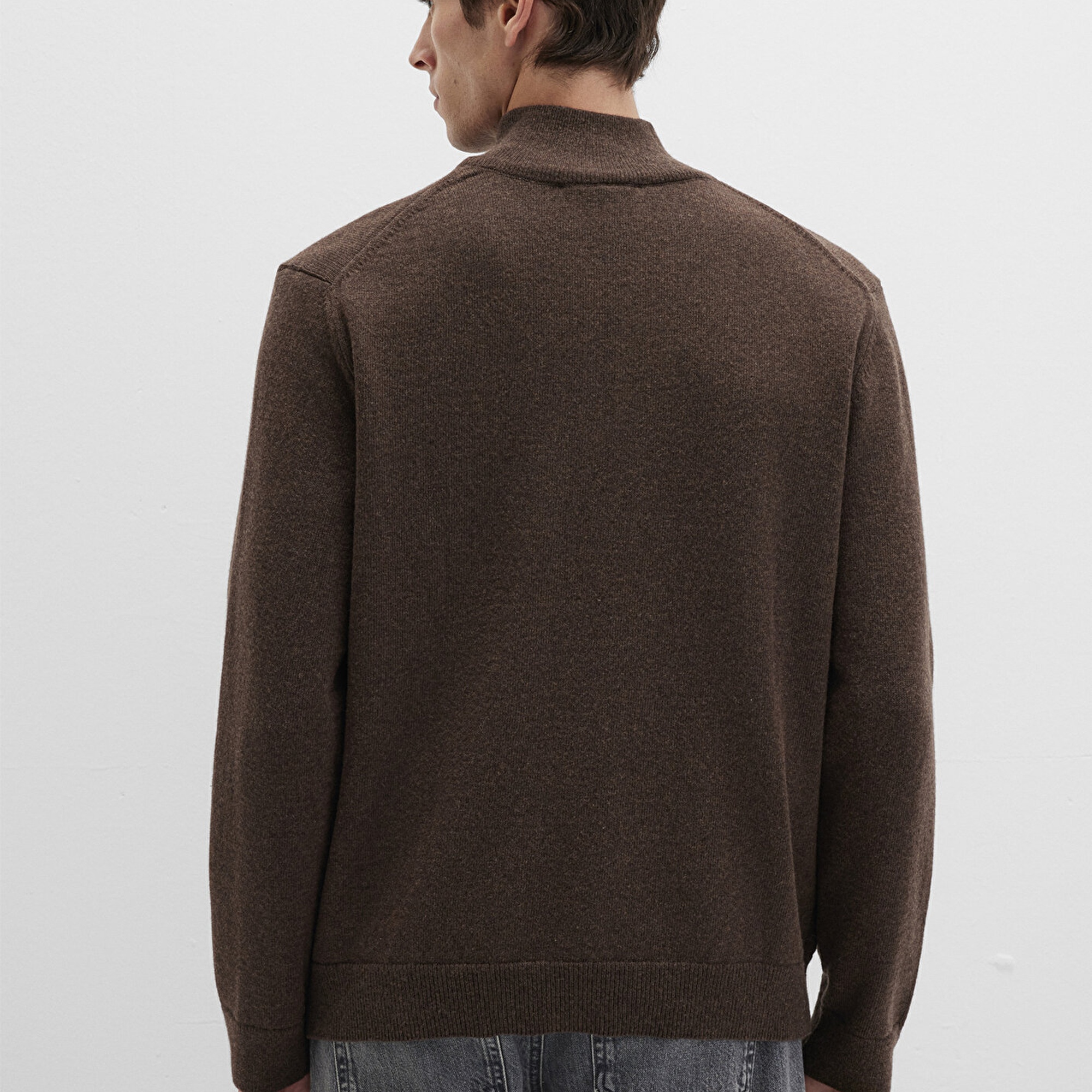 Mavi Yün Karışımlı Kahverengi Kazak Regular Fit / Normal Kesim 0710371-70251