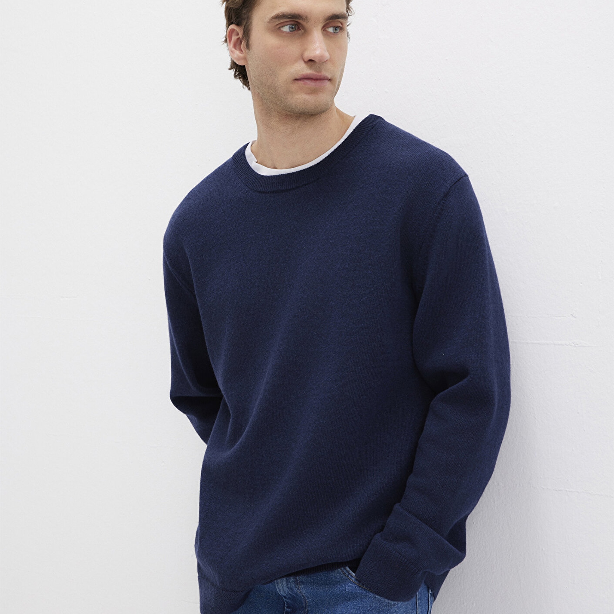 Mavi Yün Karışımlı Lacivert Kazak Regular Fit / Normal Kesim 0710370-70490