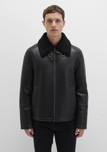  Mavi Siyah Siyah Suni Deri Ceket Regular Fit / Normal Kesim 0110670-71379