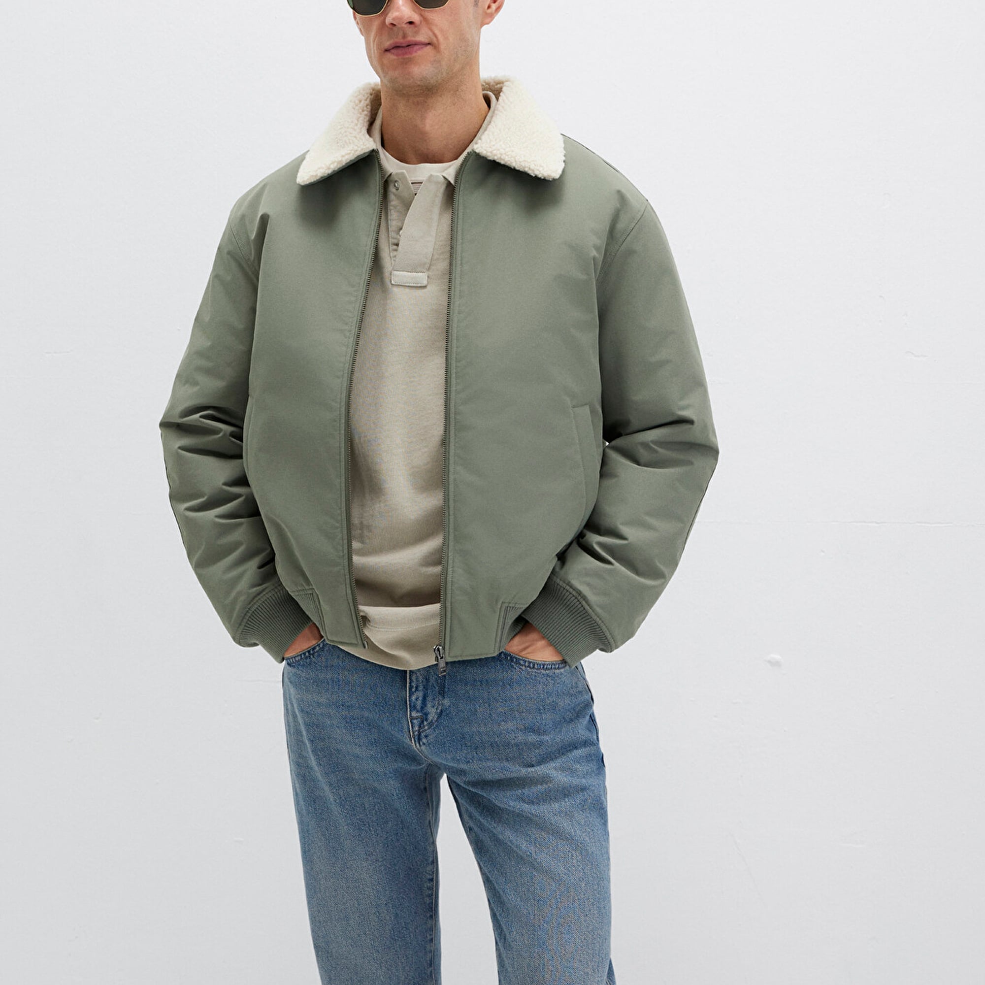 Mavi Haki Ceket Loose Fit / Bol Rahat Kesim 0110665-80692