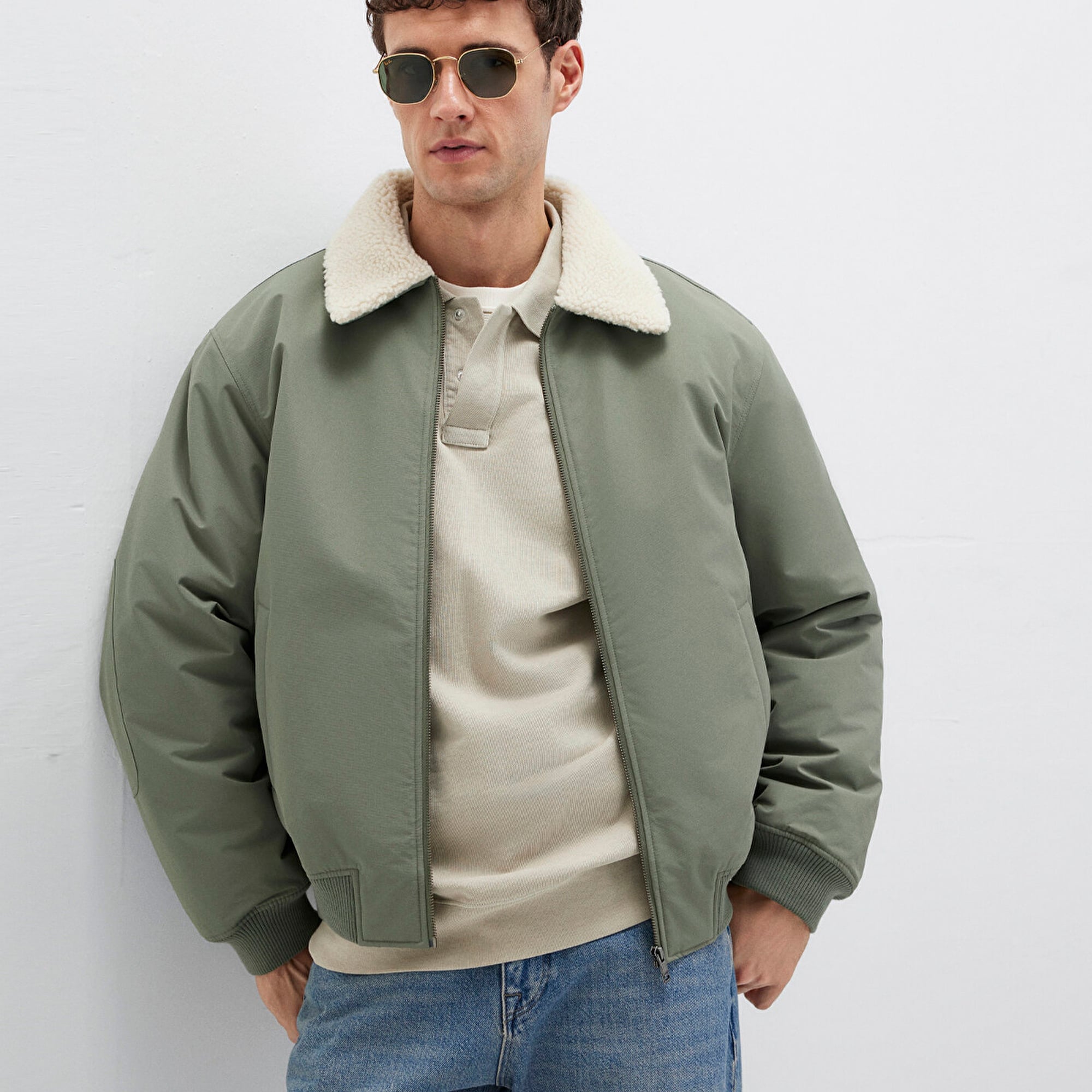 Mavi Haki Ceket Loose Fit / Bol Rahat Kesim 0110665-80692