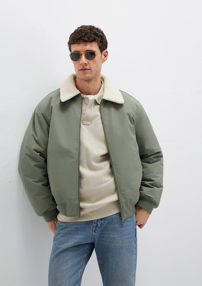  Mavi Haki Ceket Loose Fit / Bol Rahat Kesim 0110665-80692