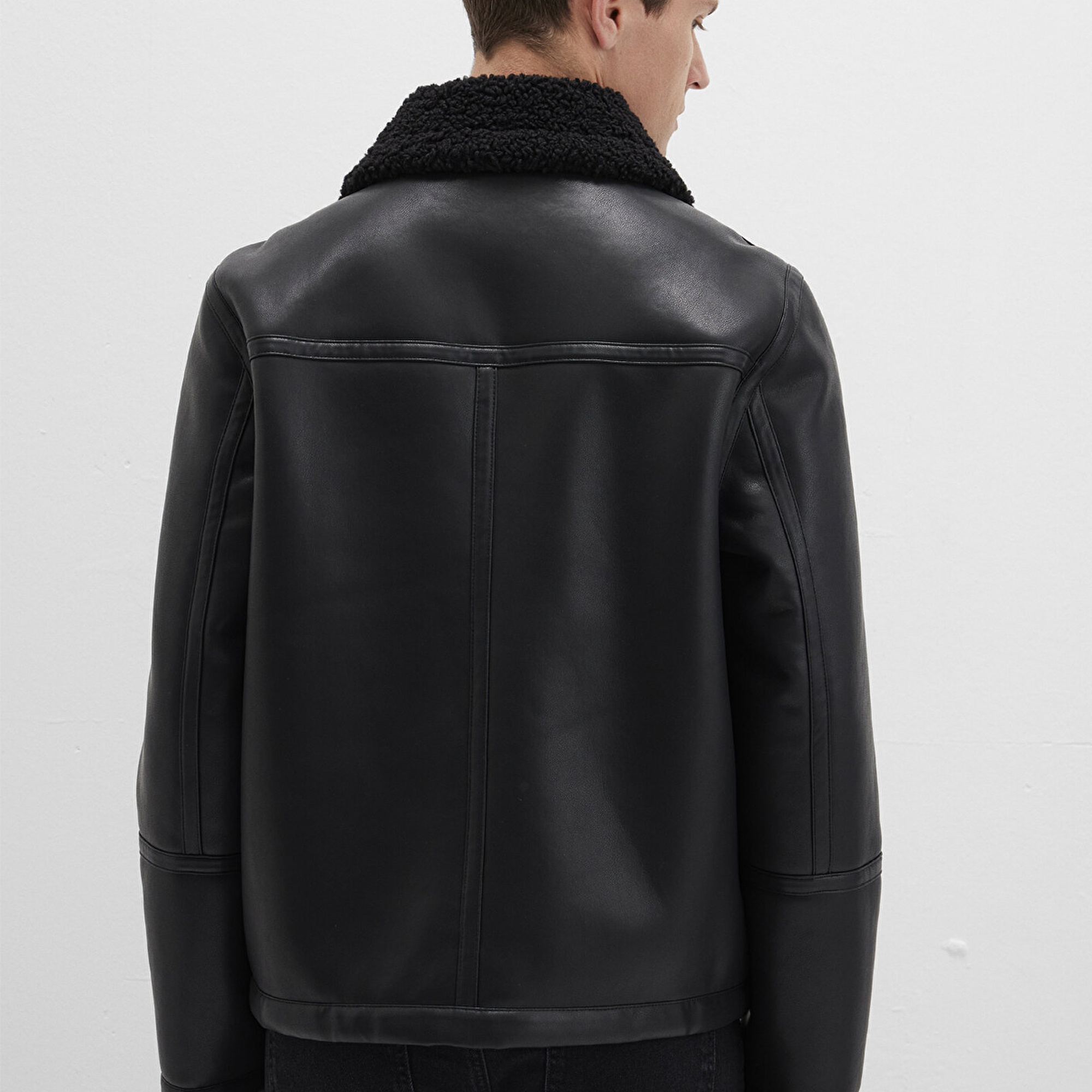 Mavi Siyah Siyah Suni Deri Ceket Regular Fit / Normal Kesim 0110670-71379