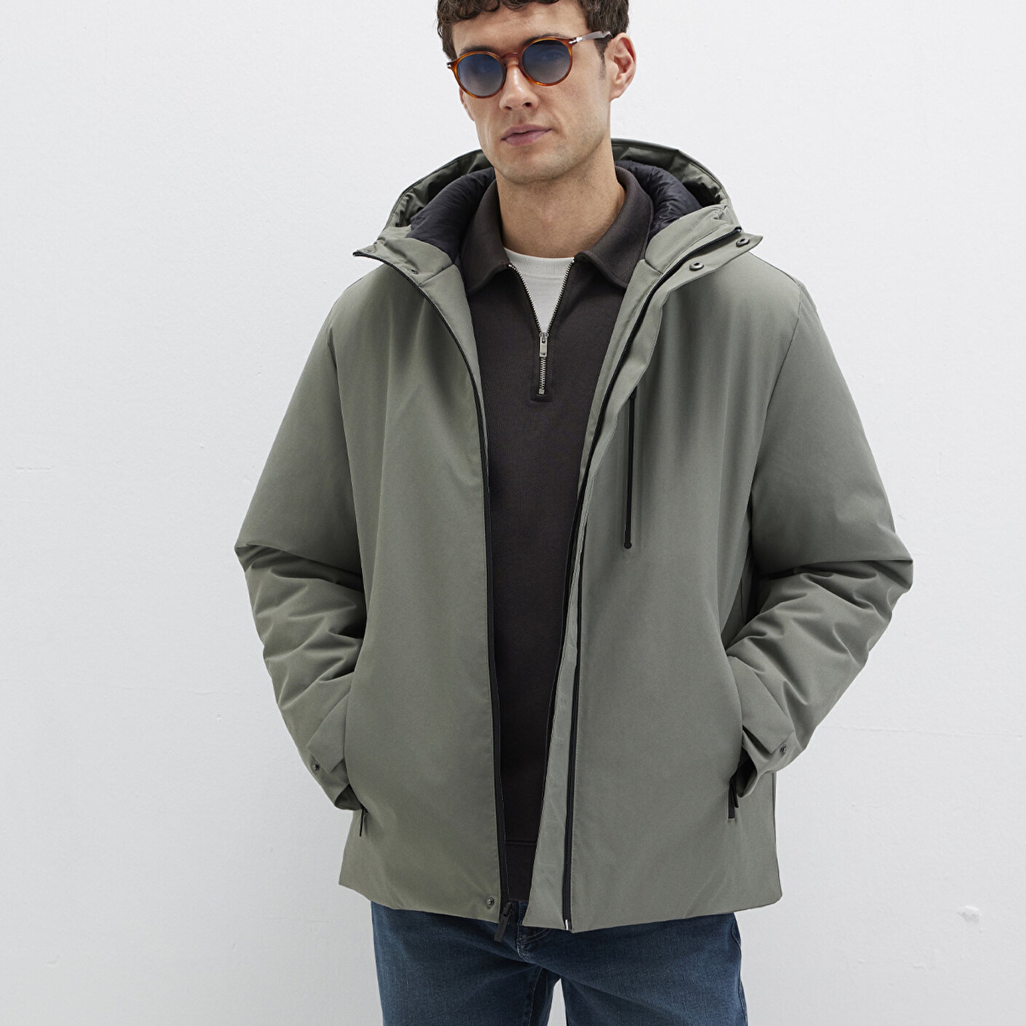 Mavi Yeşil Ceket Loose Fit / Bol Rahat Kesim 0110676-85485