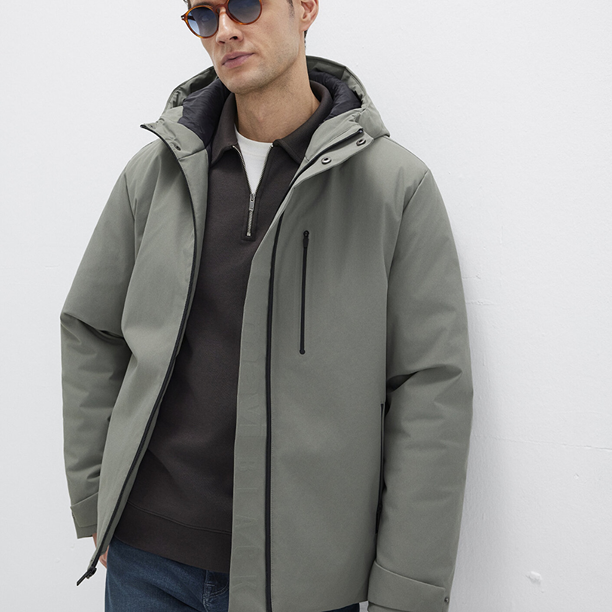 Mavi Yeşil Ceket Loose Fit / Bol Rahat Kesim 0110676-85485