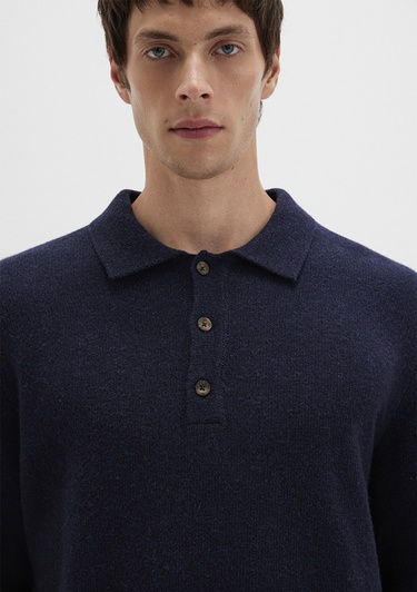  Mavi Yün Karışımlı Lacivert Triko Polo 0710255-70490