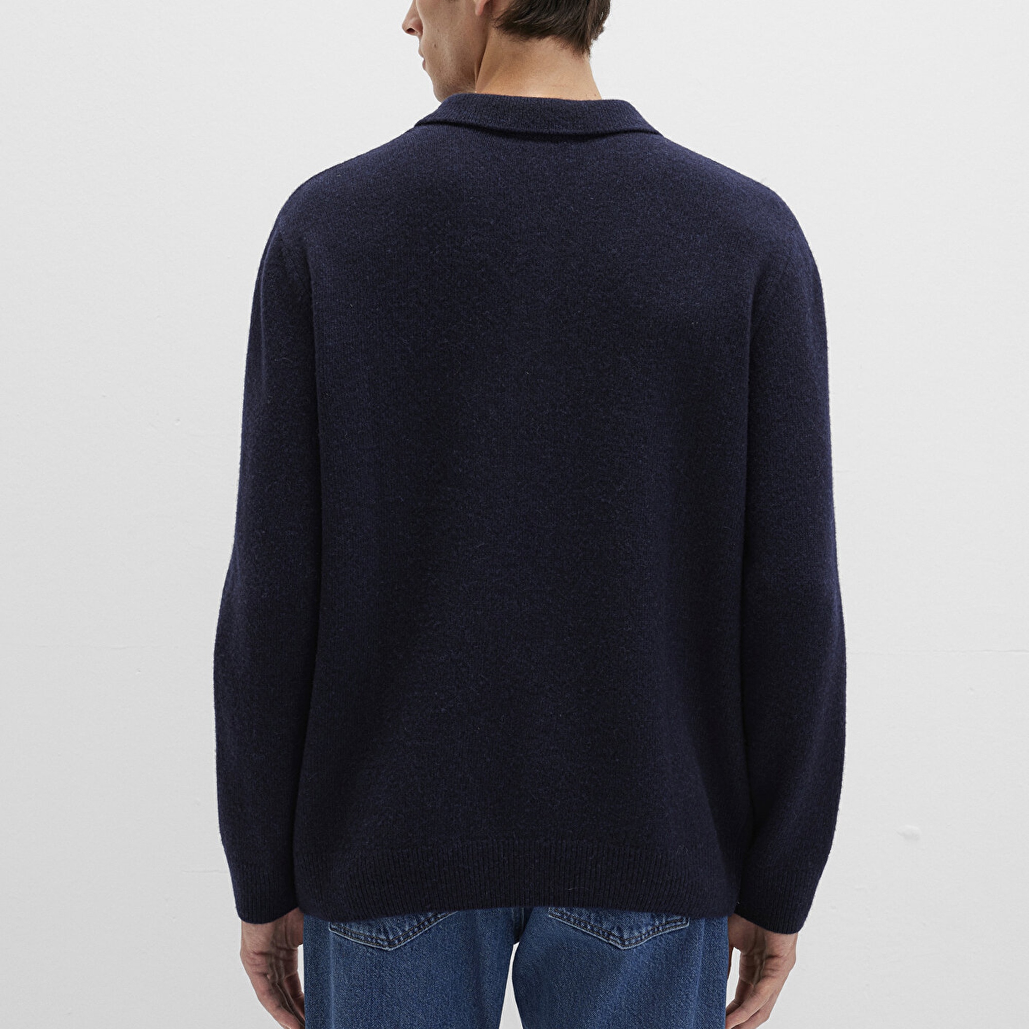 Mavi Yün Karışımlı Lacivert Triko Polo 0710255-70490