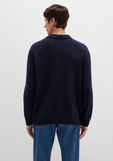 Mavi Yün Karışımlı Lacivert Triko Polo 0710255-70490