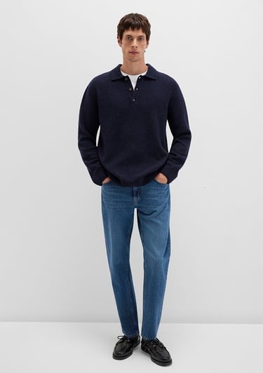  Mavi Yün Karışımlı Lacivert Triko Polo 0710255-70490