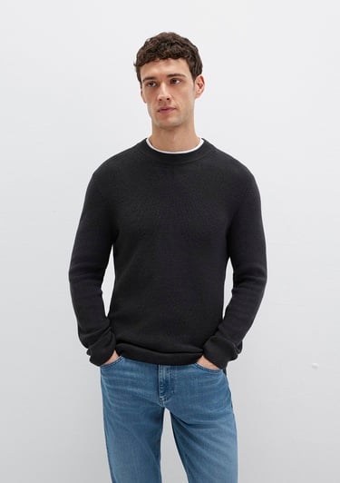  Mavi Yün Karışımlı Siyah Kazak Slim Fit / Dar Kesim 0710291-900