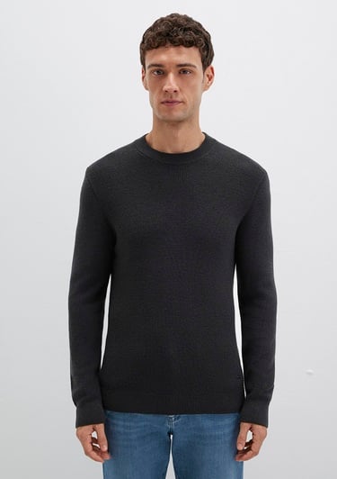  Mavi Yün Karışımlı Siyah Kazak Slim Fit / Dar Kesim 0710291-900