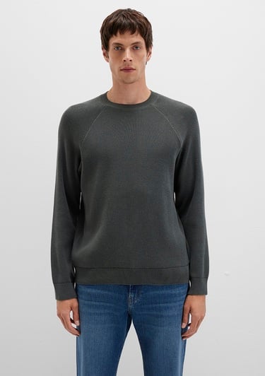  Mavi Bisiklet Yaka Yeşil Kazak Regular Fit / Normal Kesim 0710307-71598