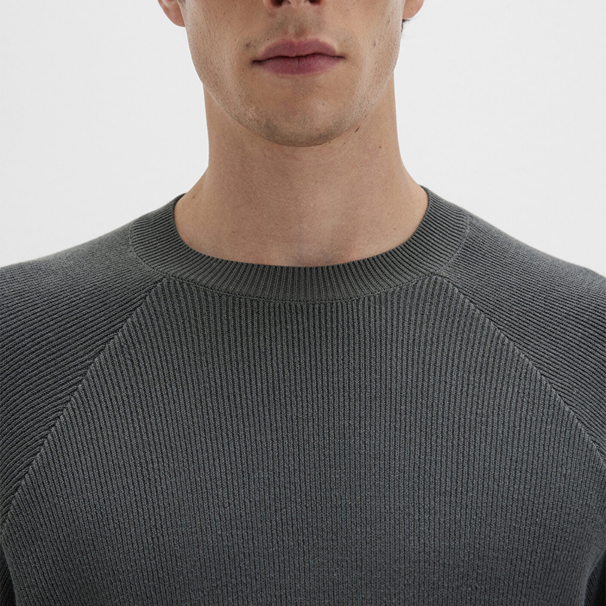 Mavi Bisiklet Yaka Yeşil Kazak Regular Fit / Normal Kesim 0710307-71598