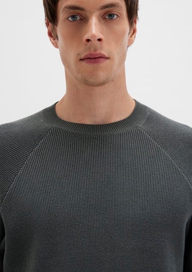  Mavi Bisiklet Yaka Yeşil Kazak Regular Fit / Normal Kesim 0710307-71598