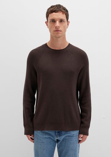  Mavi Bisiklet Yaka Kahverengi Kazak Regular Fit / Normal Kesim 0710307-70219