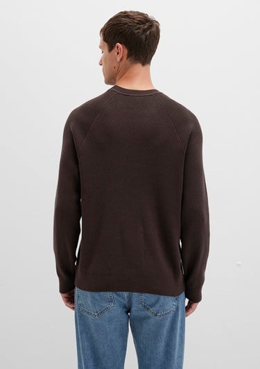  Mavi Bisiklet Yaka Kahverengi Kazak Regular Fit / Normal Kesim 0710307-70219